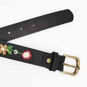 Ladies New Classical Chinese Flower Embroidered Retro Belt (301093)